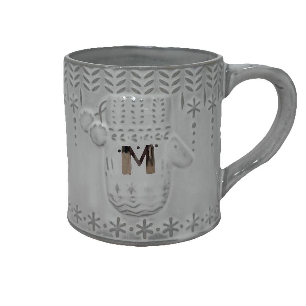 Anthropologie Winter Mitten Mug - “M”